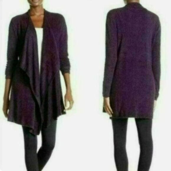 Barefoot Dreams Bamboo Chic Lite Women's Small Purple Open Front Cardigan - Picture 1 of 8